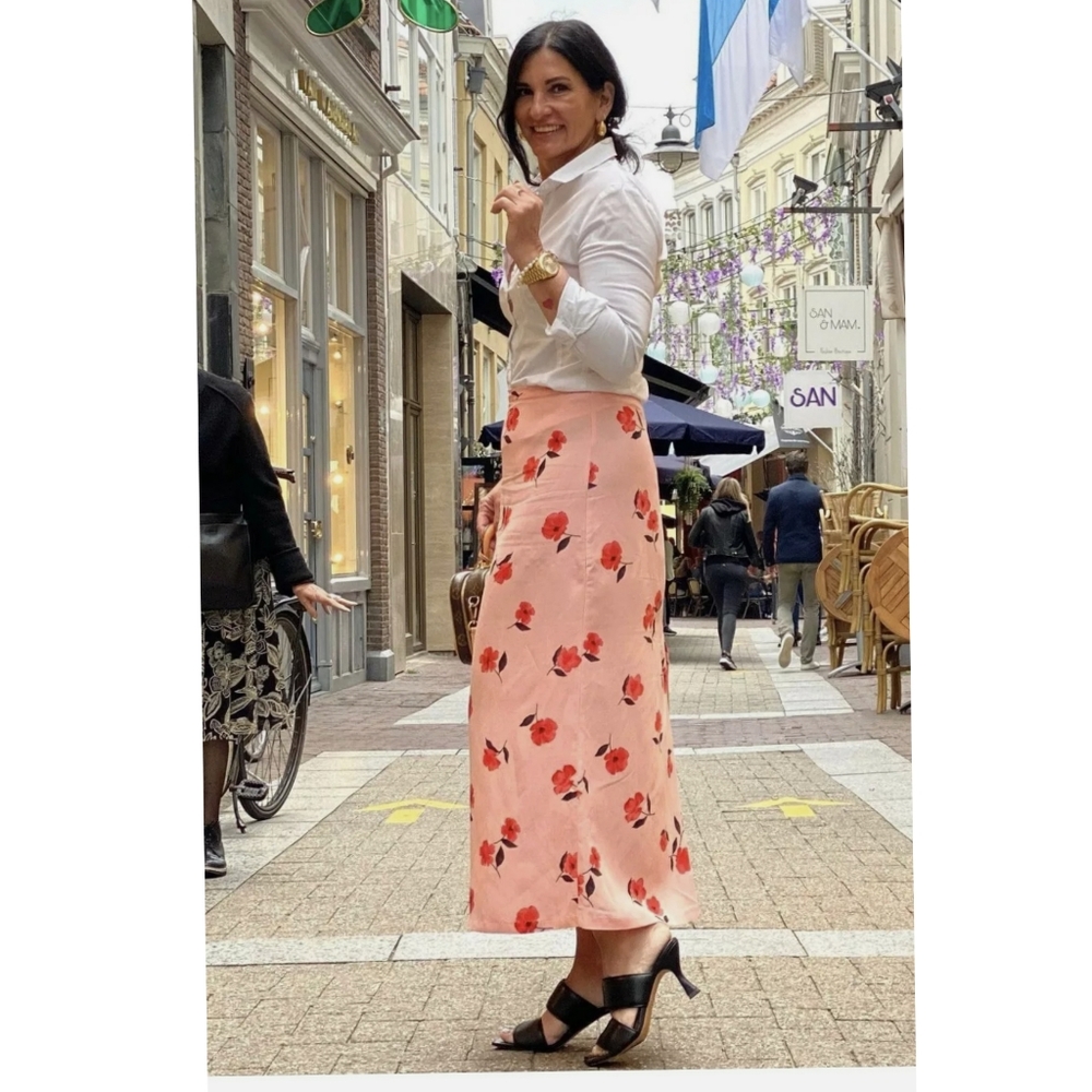 Zara 2 pcs Printed linen blend skirt + top - Picture 12 of 15